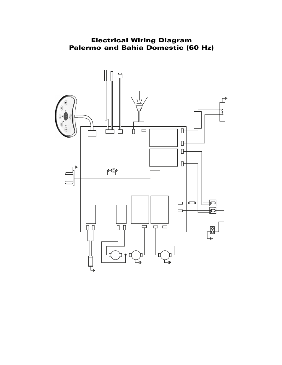 Palermo and bahia domestic (60 hz), Wiring diagram palermo and bahia domestic (60 hz), Page 30 | Sundance Spas Maxxus User Manual | Page 33 / 37