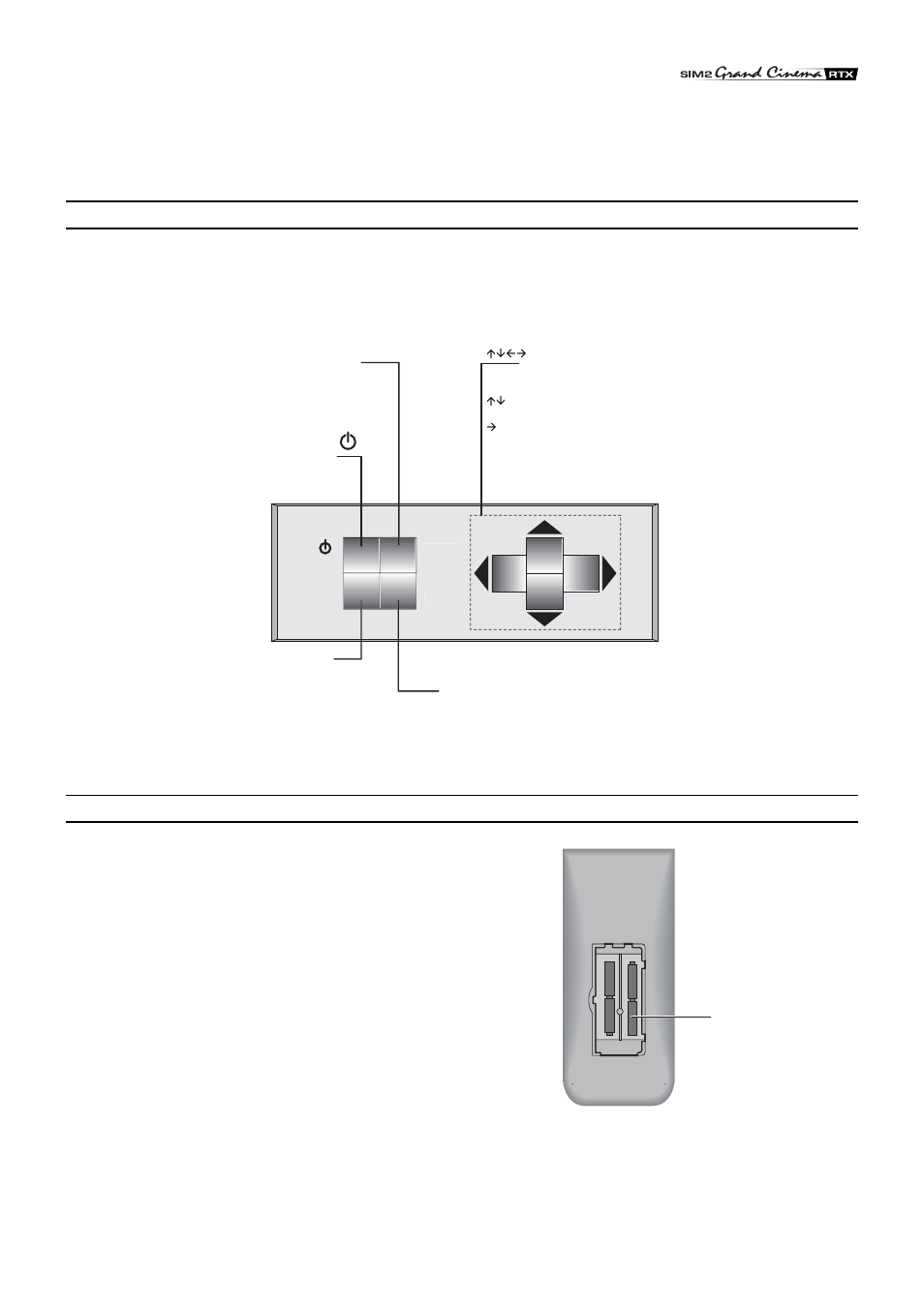 Keypad, Remote control | Sim2 Multimedia Grand Cinema Line RTX55 User Manual | Page 11 / 21