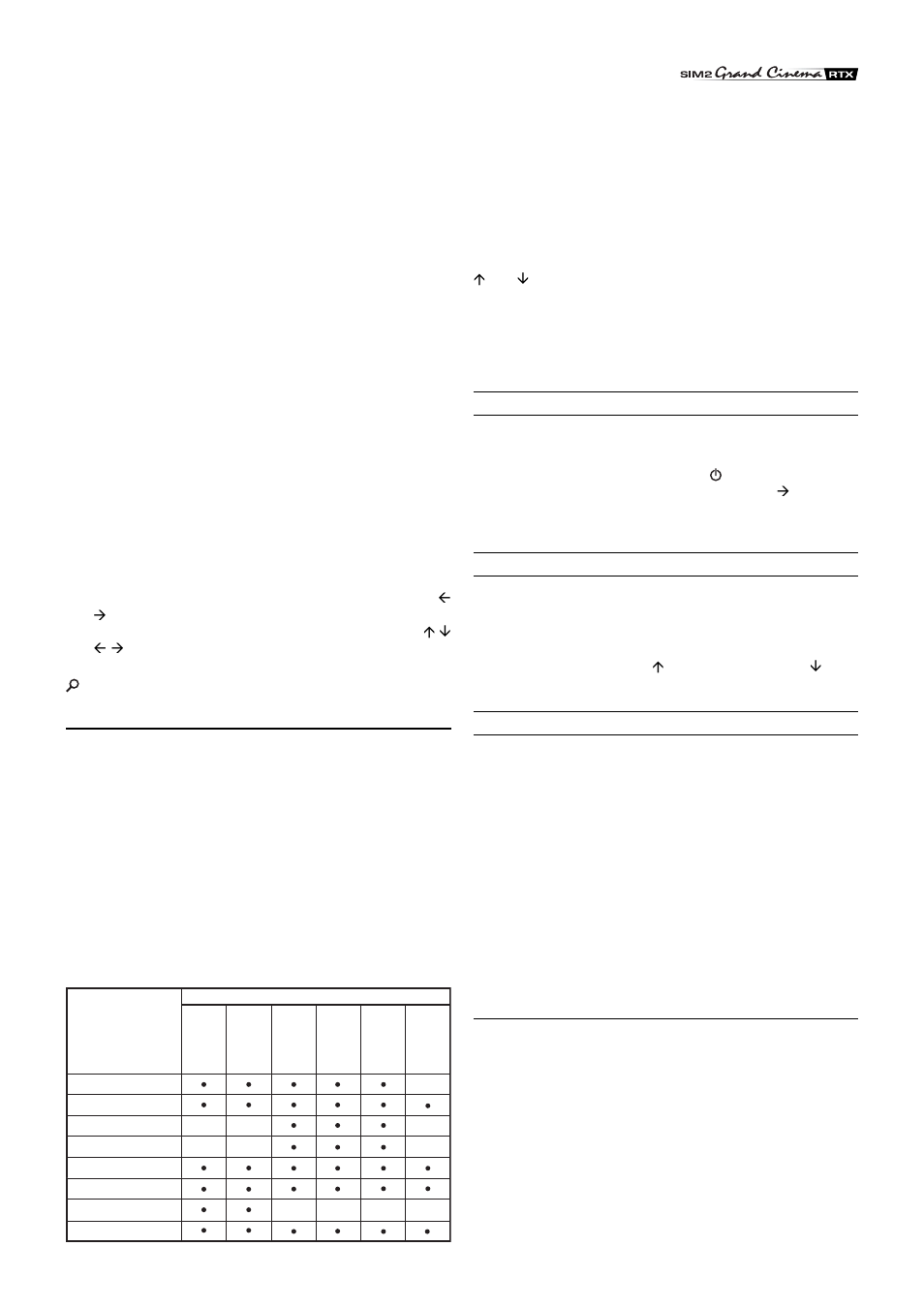 Setup | Sim2 Multimedia Grand Cinema Line RTX55 User Manual | Page 15 / 21