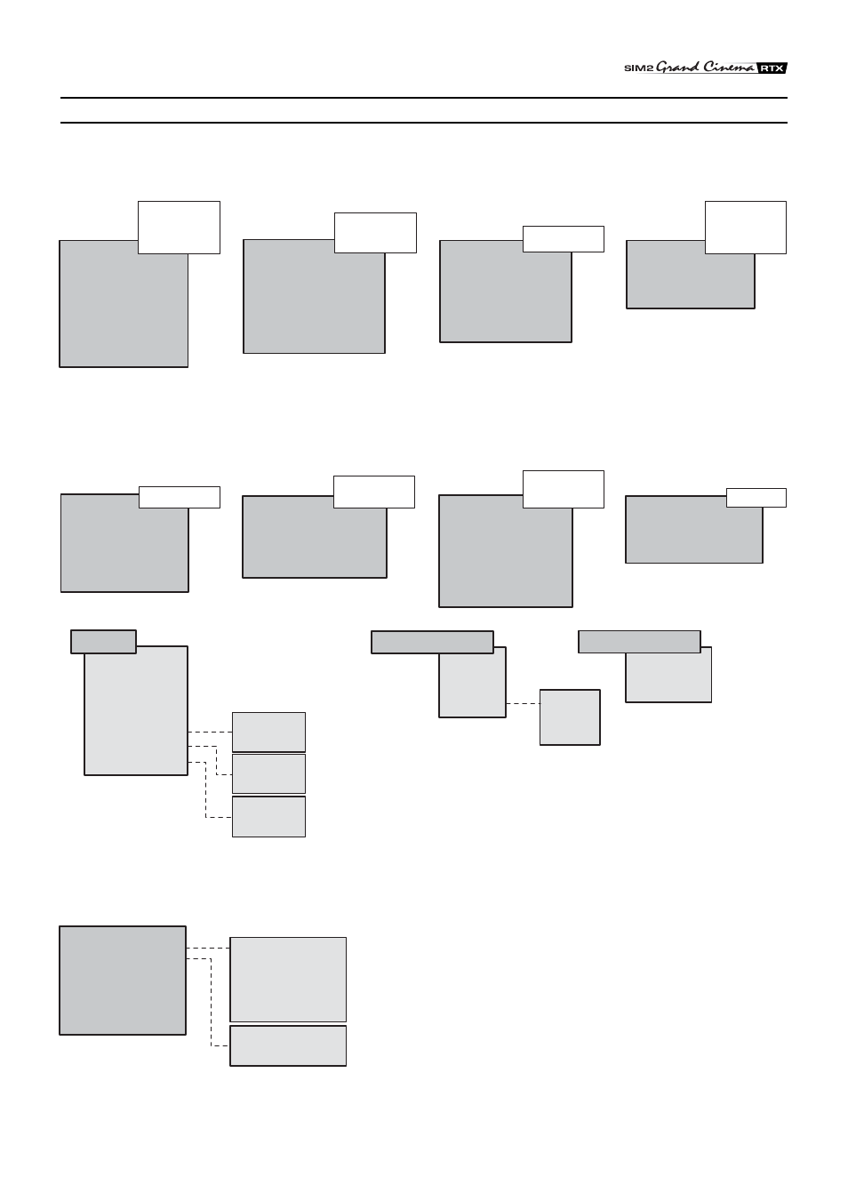 Image setup picture, On screen menu layout | Sim2 Multimedia Grand Cinema Line RTX55 User Manual | Page 21 / 21