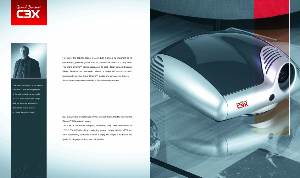 Amazingly attractive, Think slimmer | Sim2 Multimedia DLP Video Projector C3X Link User Manual | Page 4 / 12