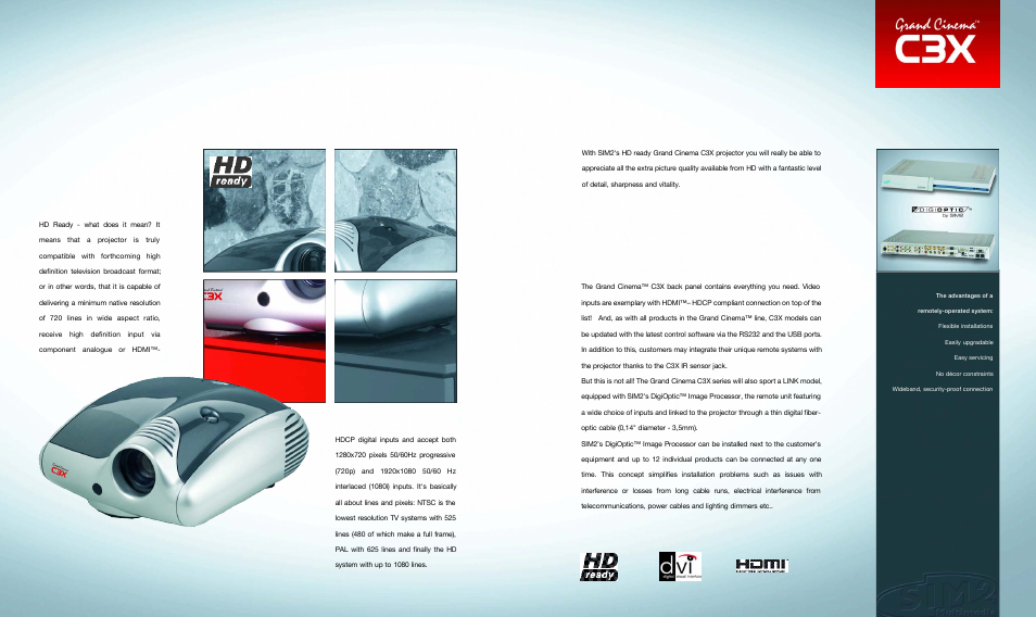 Unlocking the power of hd, Future-proof inputs | Sim2 Multimedia DLP Video Projector C3X Link User Manual | Page 9 / 12