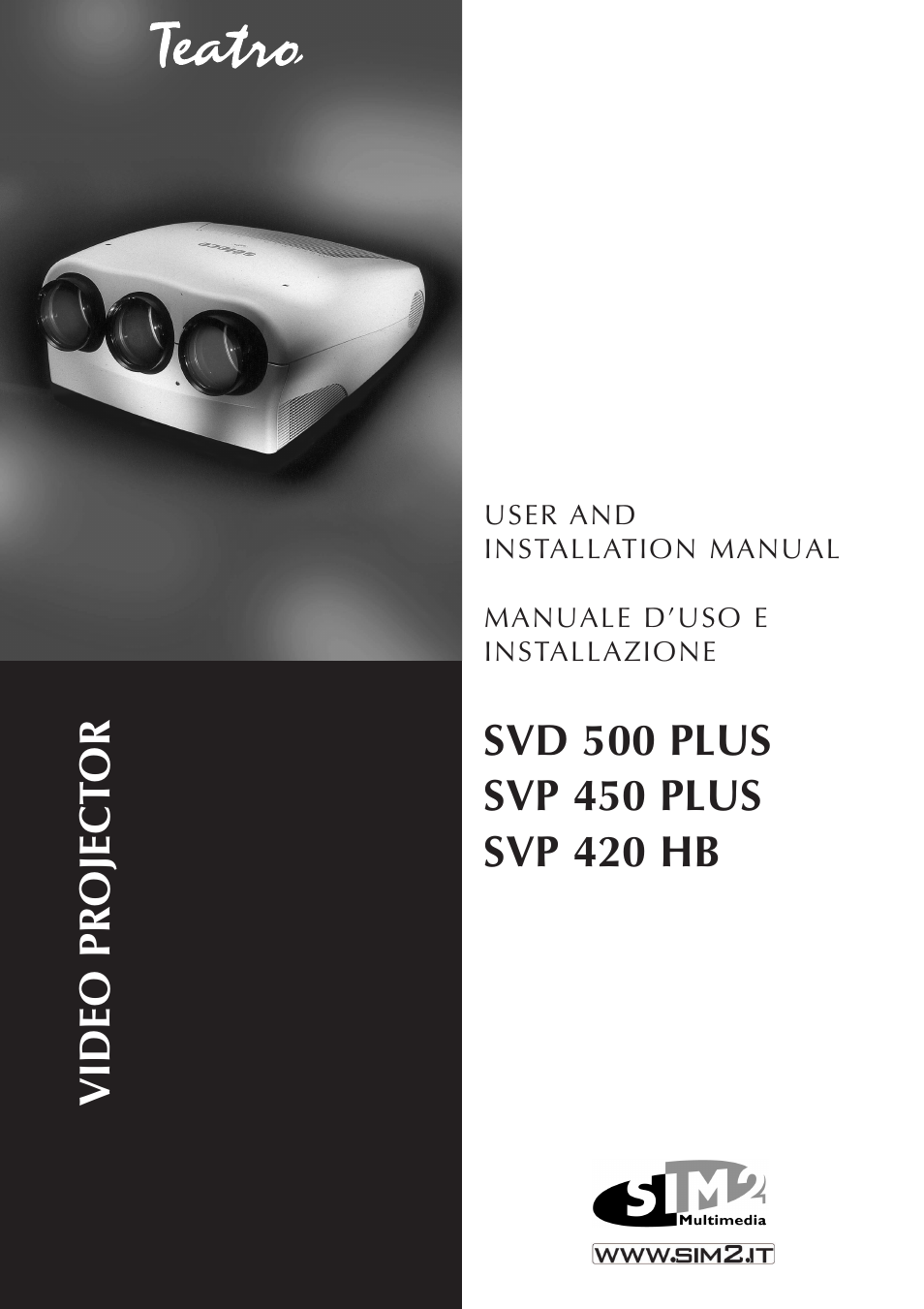 Sim2 Multimedia SVP 420 HB User Manual | 44 pages