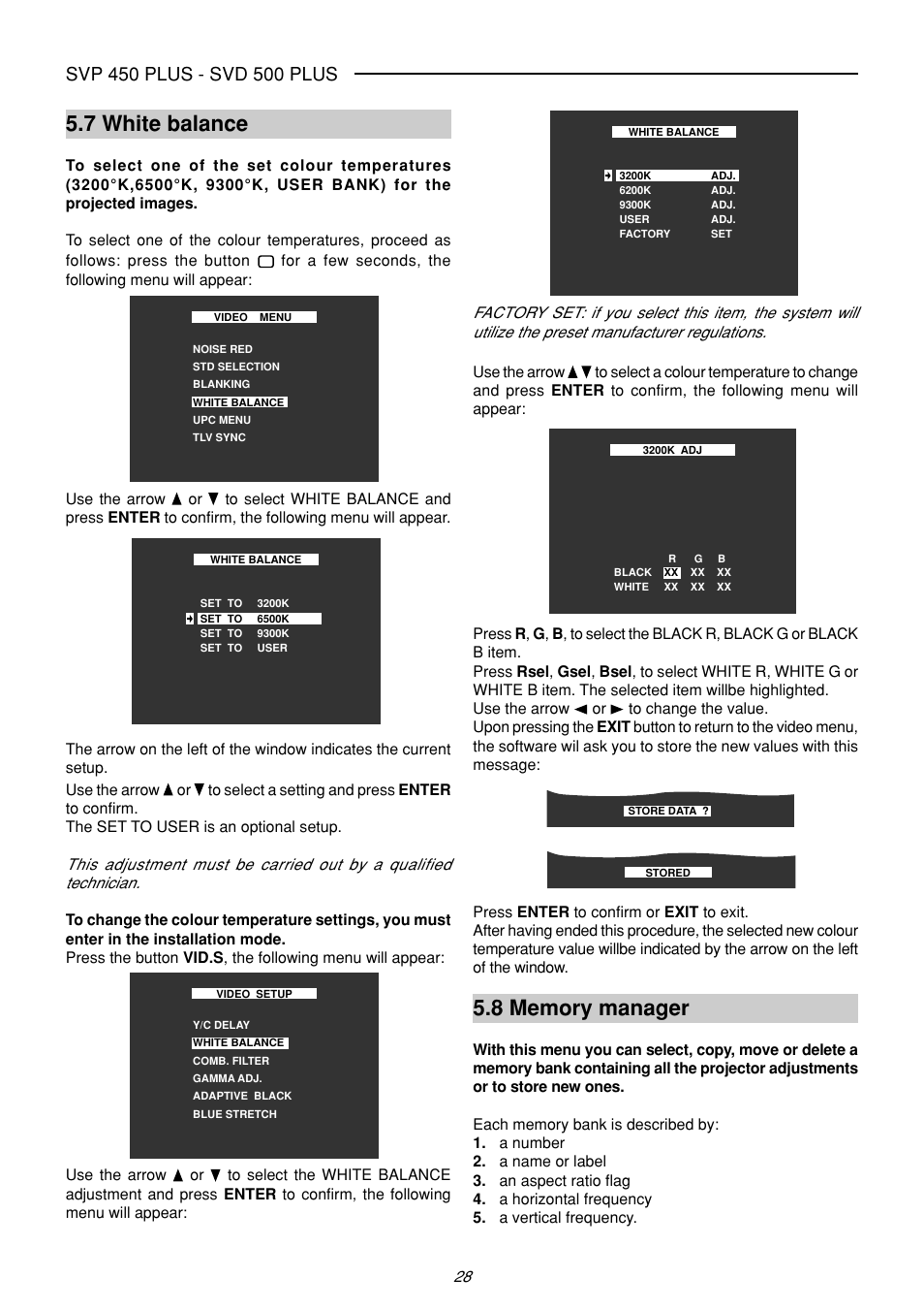 7 white balance | Sim2 Multimedia SVP 420 HB User Manual | Page 29 / 44