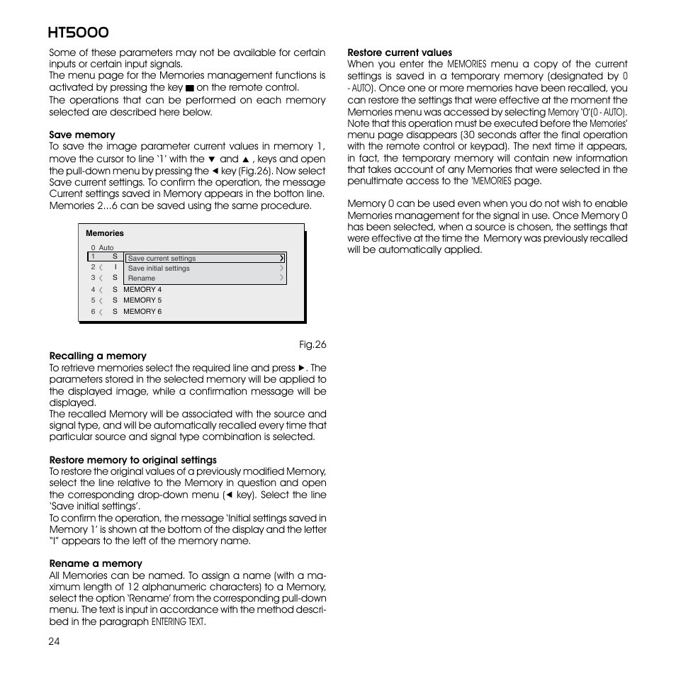 Ht5000 | Sim2 Multimedia GRAND CINEMA HT HT5000 User Manual | Page 24 / 35