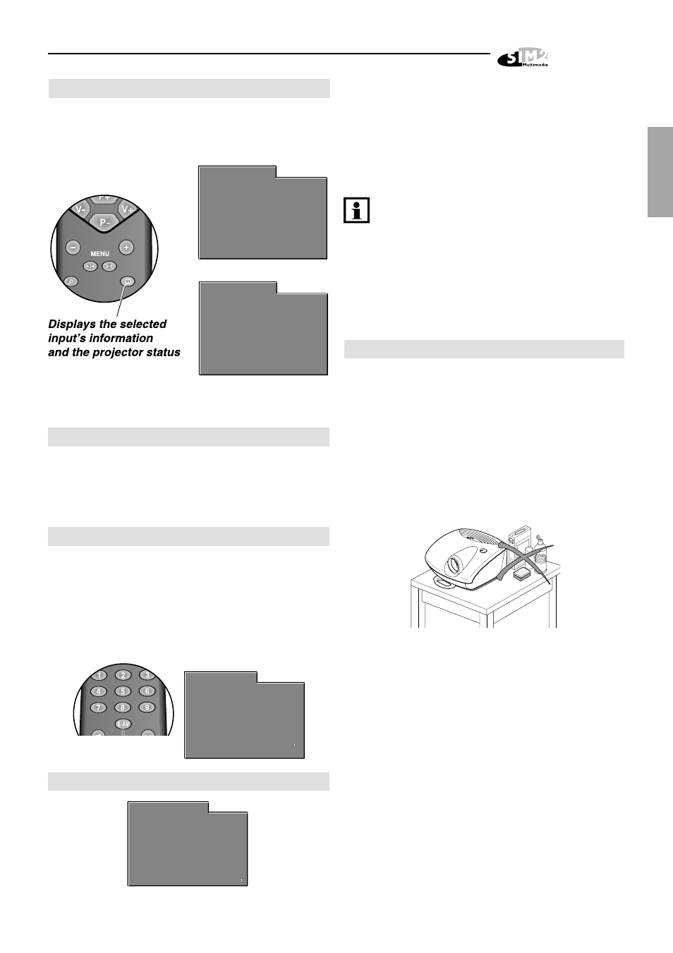 14 info, 15 input selection, 16 cleaning and maintenance | English, Fig. 48). fig. 48 | Sim2 Multimedia HT 250 User Manual | Page 21 / 26