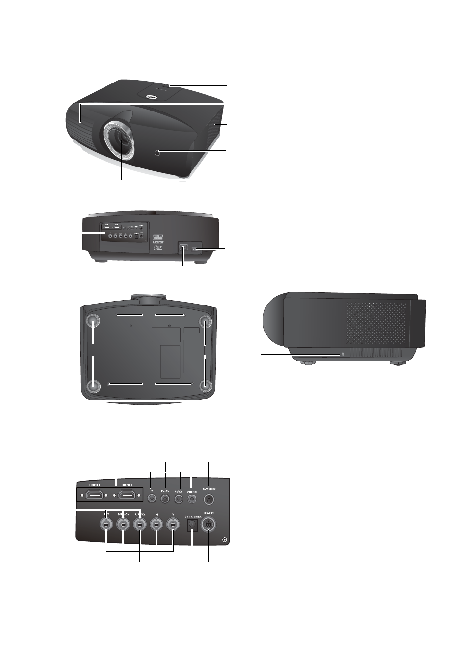 Projector exterior view | Sim2 Multimedia DIGITAL D60 User Manual | Page 7 / 52
