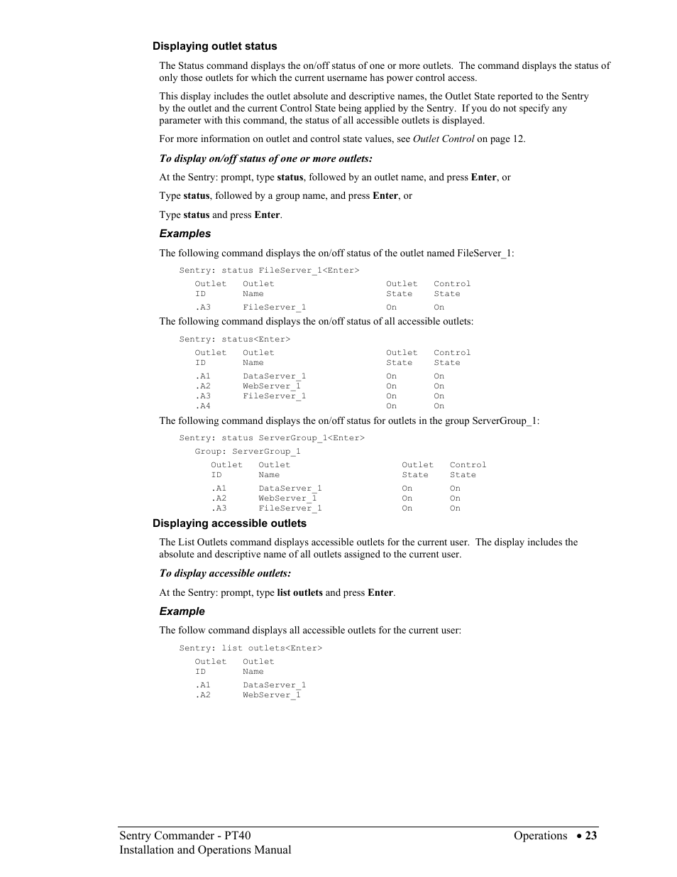 Sentry Industries PT40 User Manual | Page 27 / 64