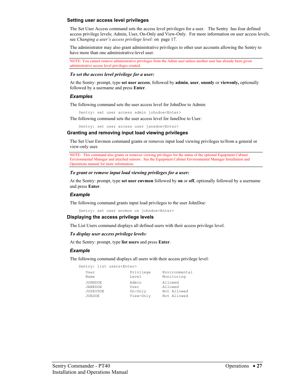 Sentry Industries PT40 User Manual | Page 31 / 64
