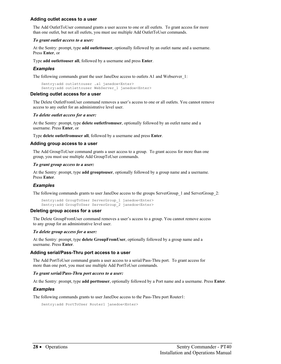 Sentry Industries PT40 User Manual | Page 32 / 64