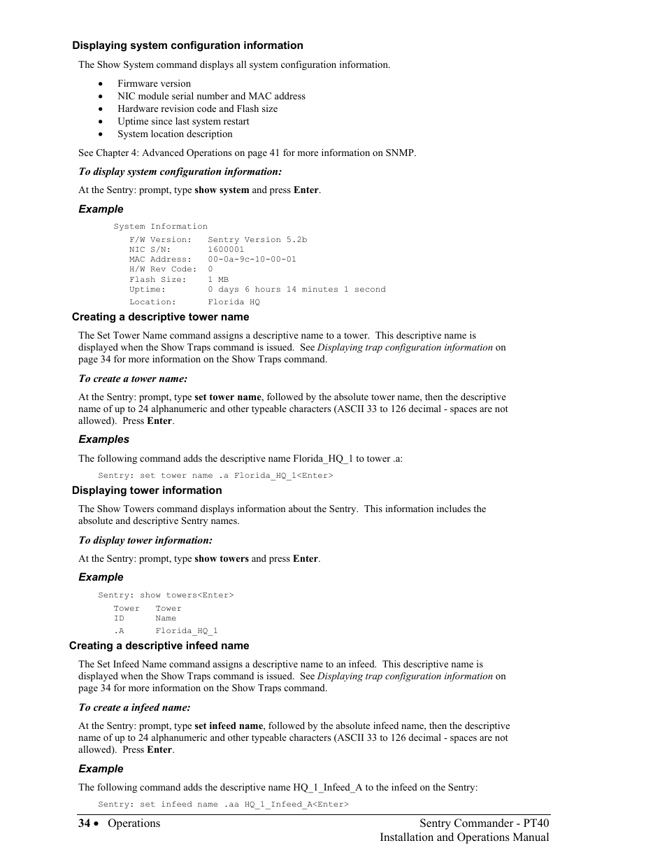 Sentry Industries PT40 User Manual | Page 38 / 64