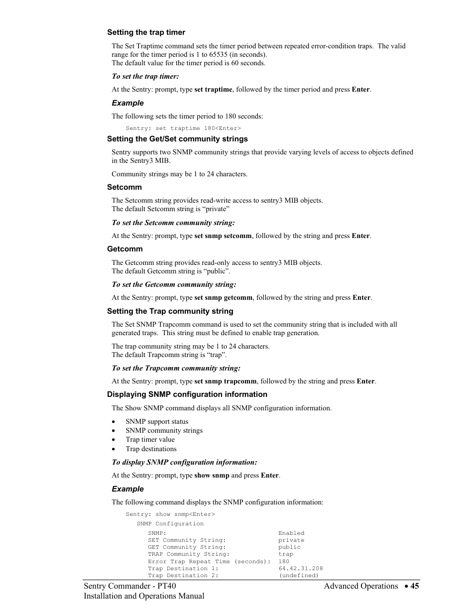 Sentry Industries PT40 User Manual | Page 49 / 64
