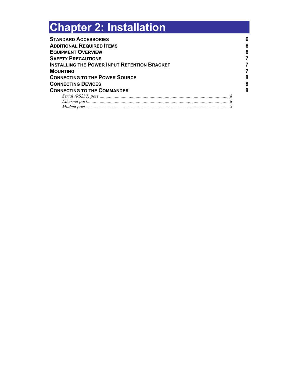 Installation, Hapter, Nstallation | Chapter 2: installation | Sentry Industries PT40 User Manual | Page 9 / 64