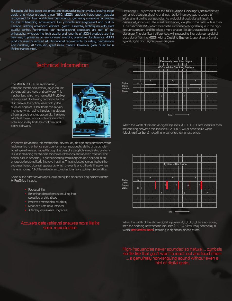Technical information | Simaudio MOON 260D User Manual | Page 3 / 4