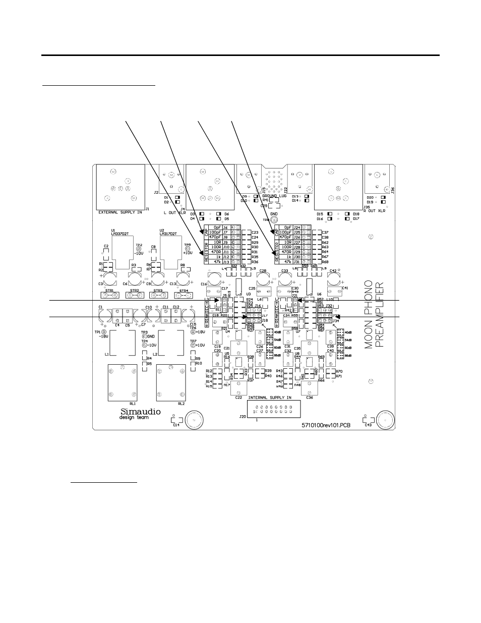 Circuit board layout | Simaudio MOON 310 LP User Manual | Page 7 / 14