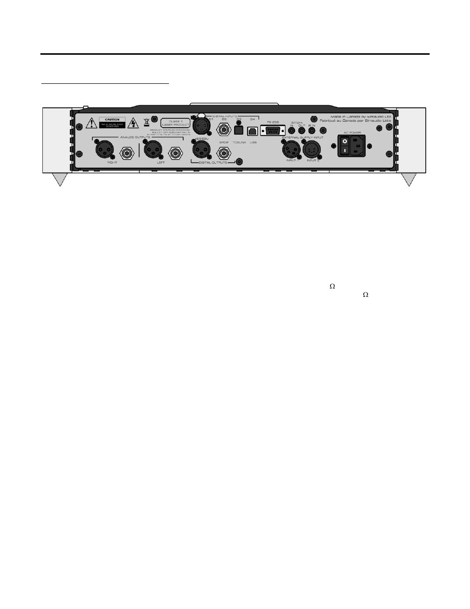 Rear panel connections | Simaudio 750 D User Manual | Page 9 / 13