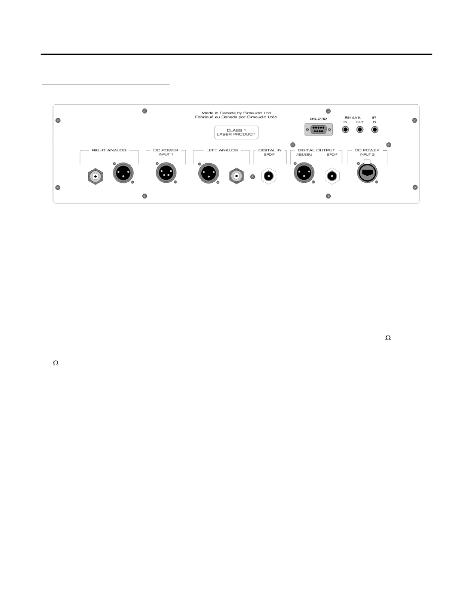 Rear panel connections | Simaudio MOON Evolution Series User Manual | Page 12 / 15