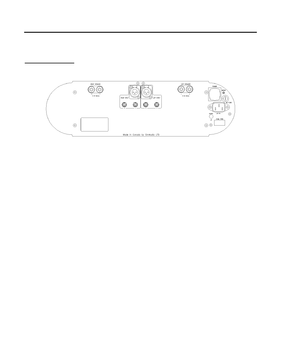 Rear panel | Simaudio W-3 User Manual | Page 7 / 13