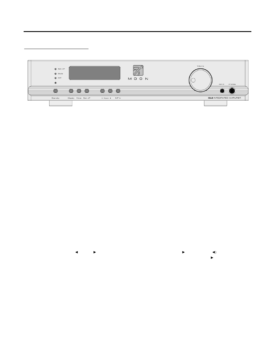 Front panel controls, Moon i, 3 integrated amplifier | Simaudio i 3.3 User Manual | Page 7 / 16