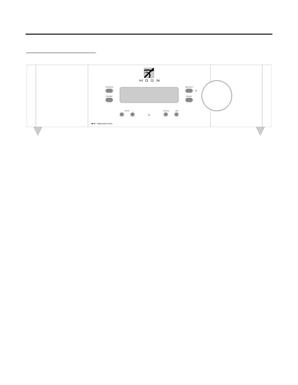 Front panel controls | Simaudio P-7 User Manual | Page 7 / 14