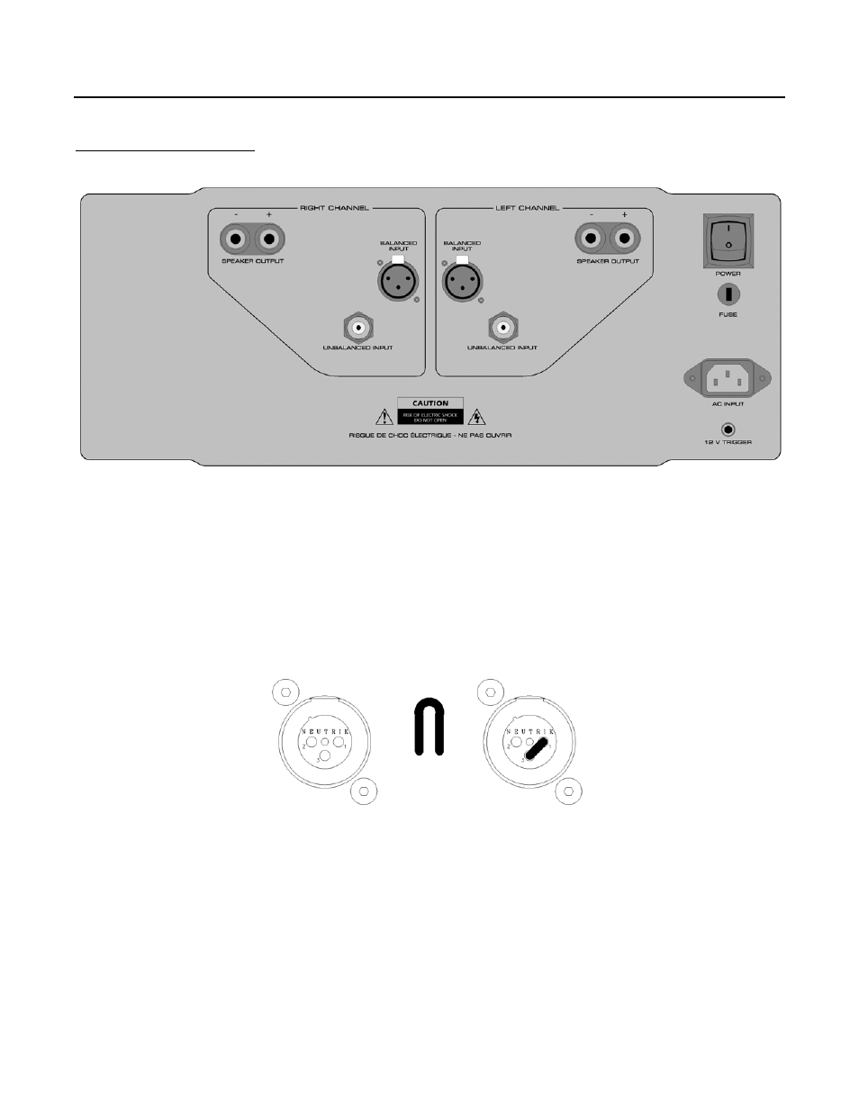 Rear panel layout | Simaudio W5.3 User Manual | Page 7 / 12