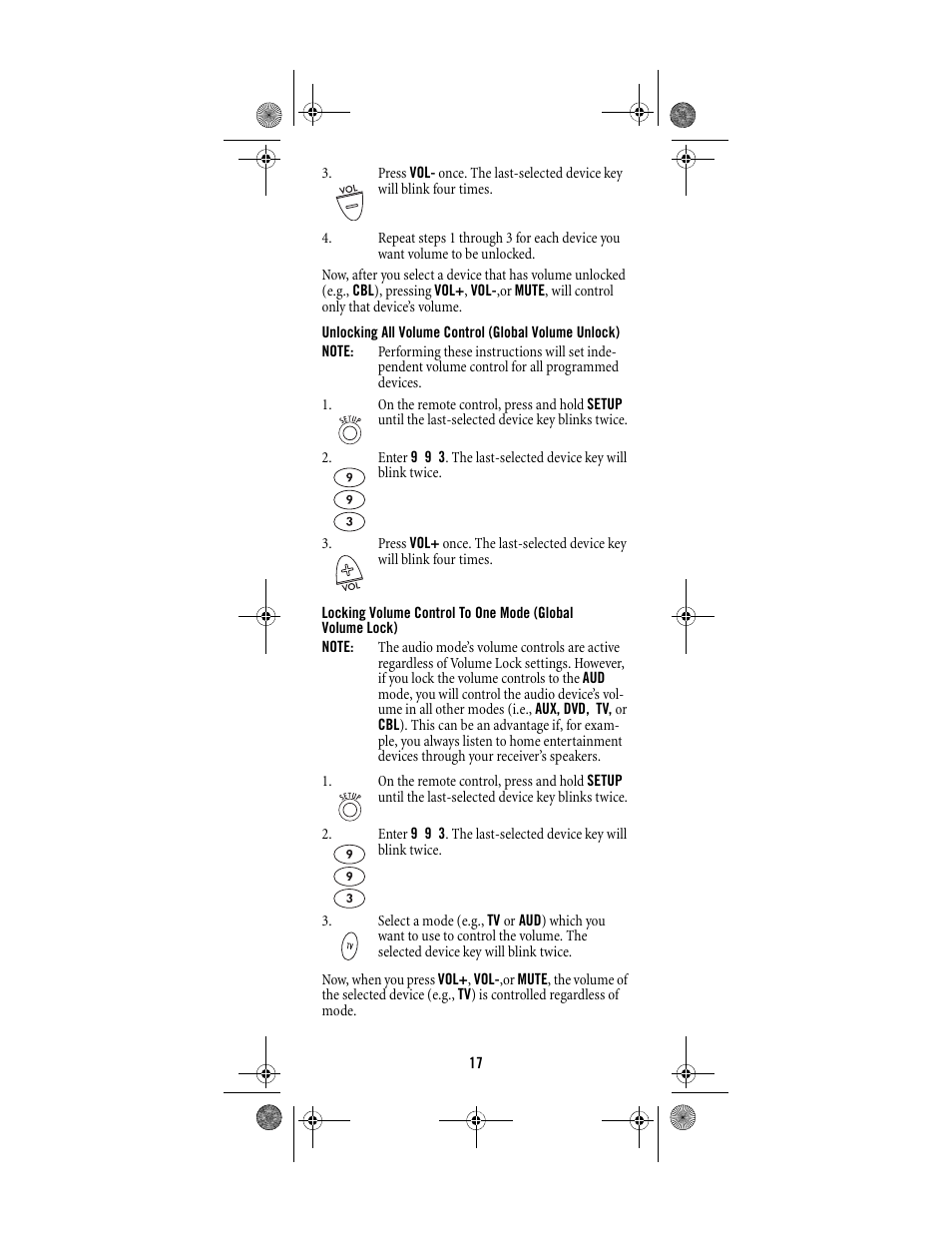 Shaw ATLAS PVR Universal Remote Control User Manual | Page 17 / 44