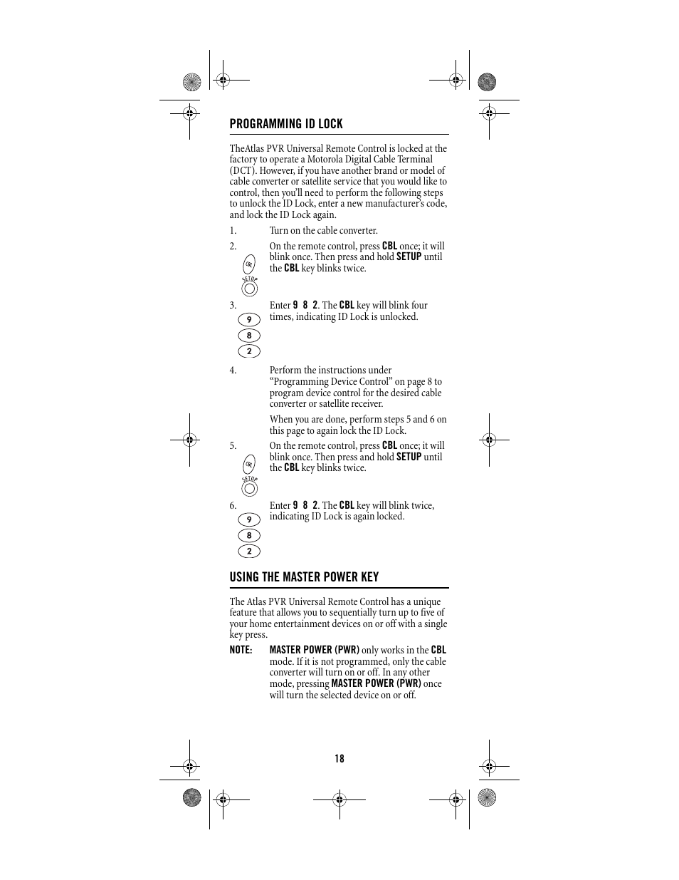 Shaw ATLAS PVR Universal Remote Control User Manual | Page 18 / 44