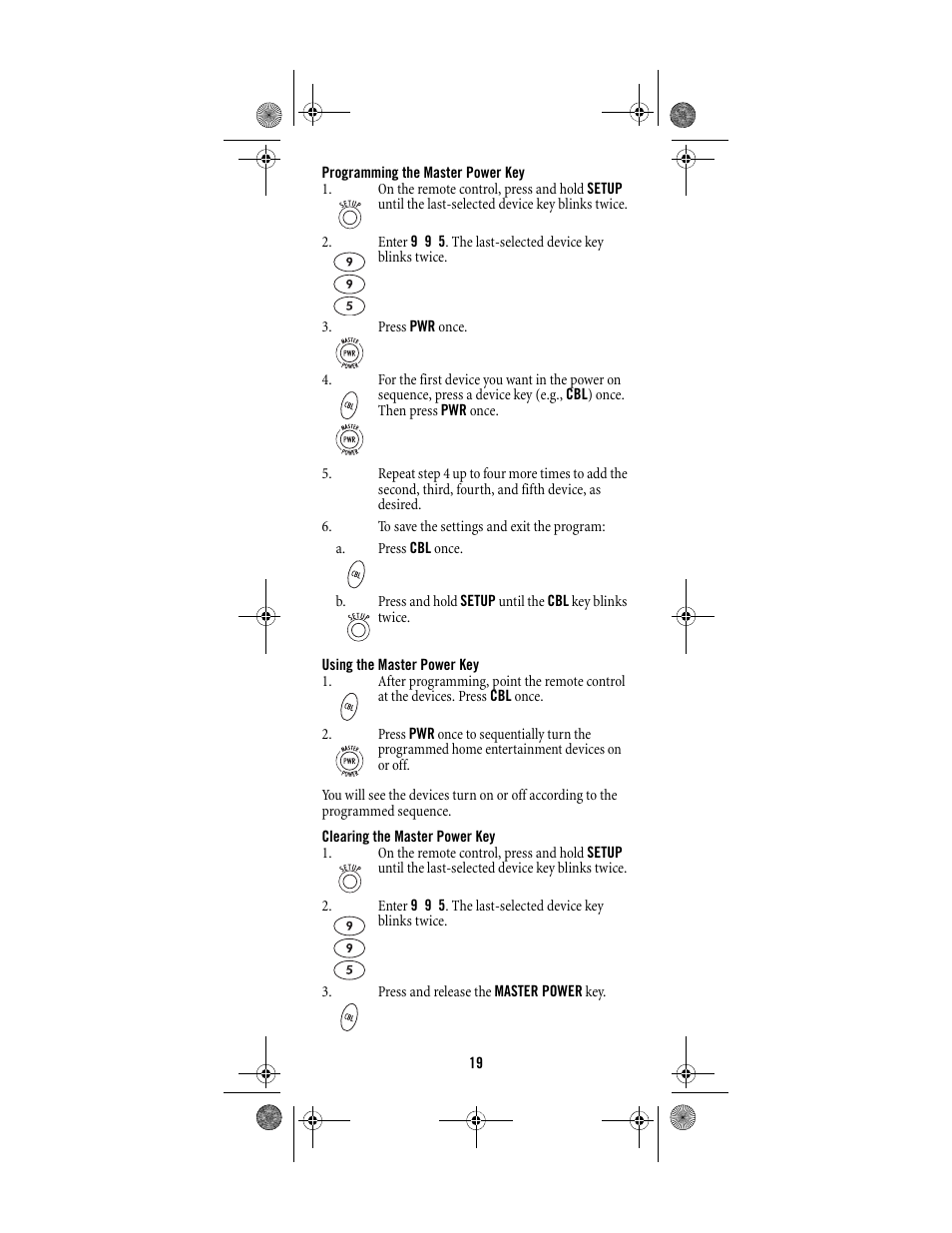Shaw ATLAS PVR Universal Remote Control User Manual | Page 19 / 44