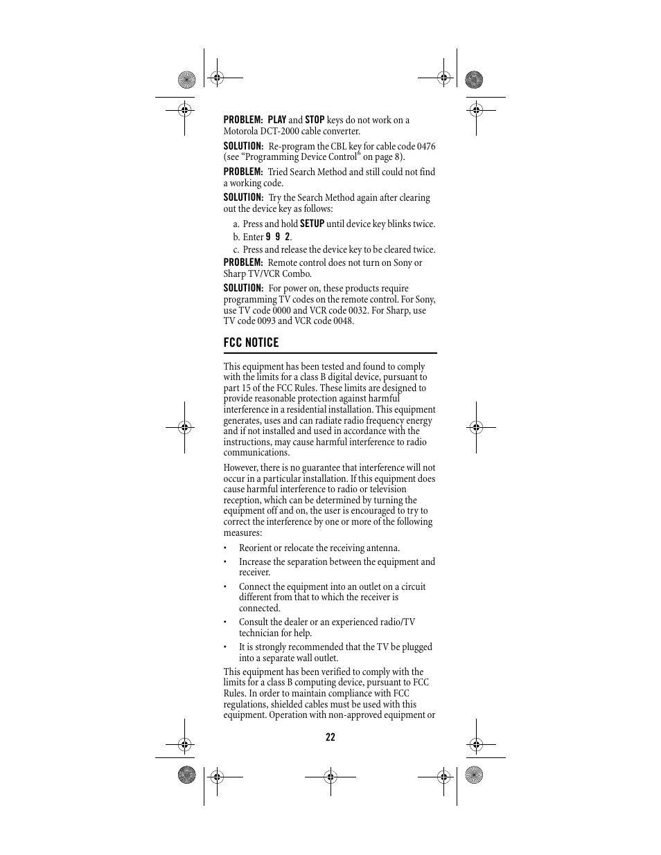 Shaw ATLAS PVR Universal Remote Control User Manual | Page 22 / 44
