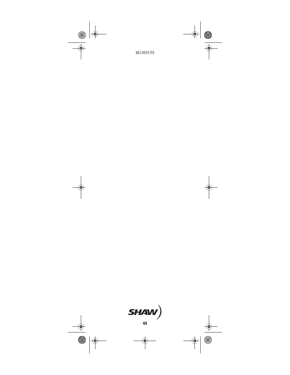 Shaw ATLAS PVR Universal Remote Control User Manual | Page 44 / 44