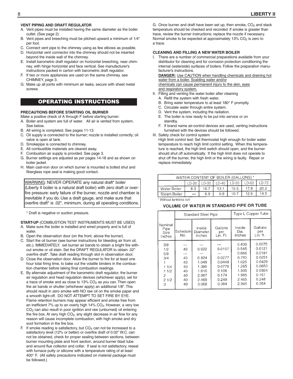 Operating instructions | Slant/Fin BOILERS User Manual | Page 8 / 20