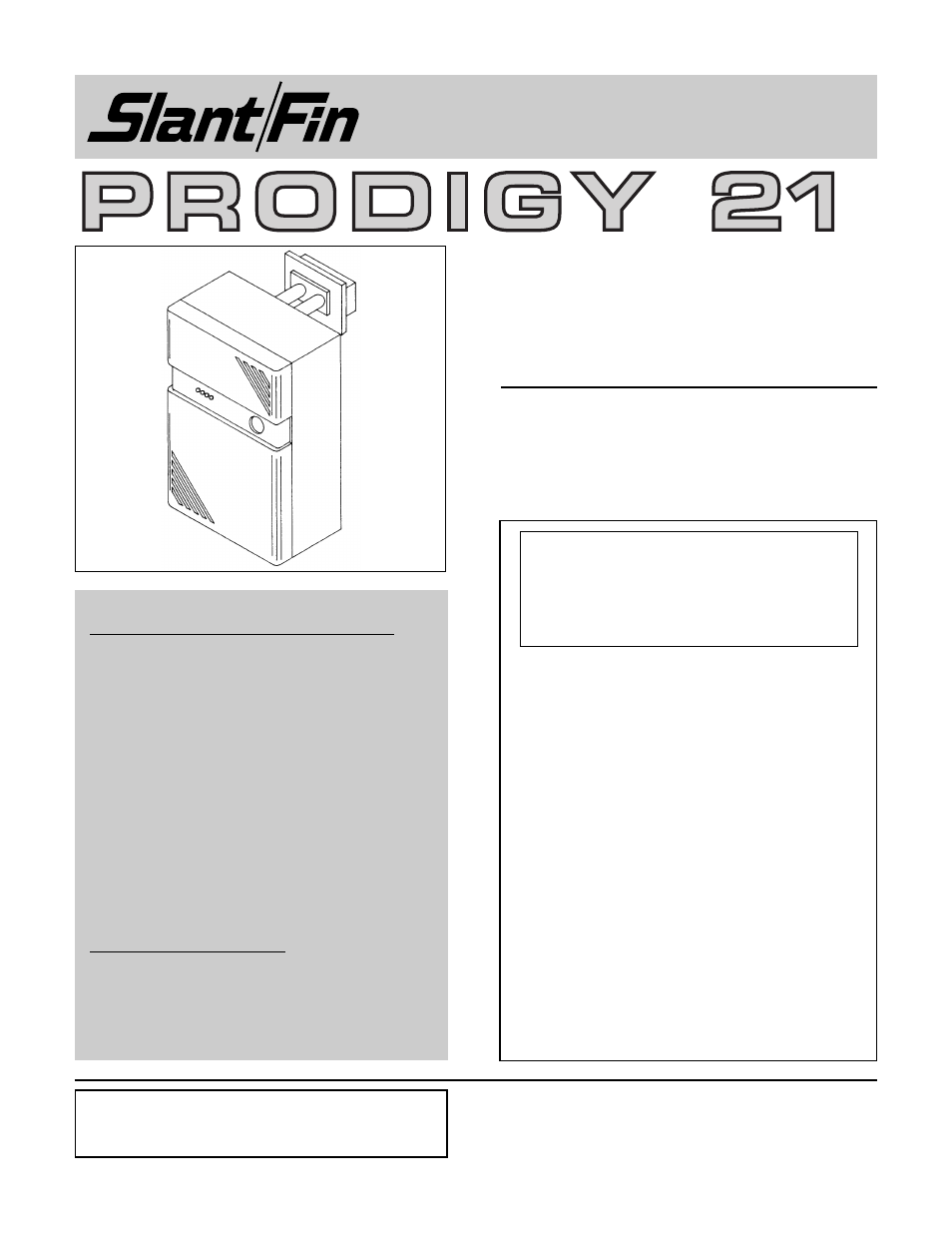 Slant/Fin KC-90 User Manual | 4 pages