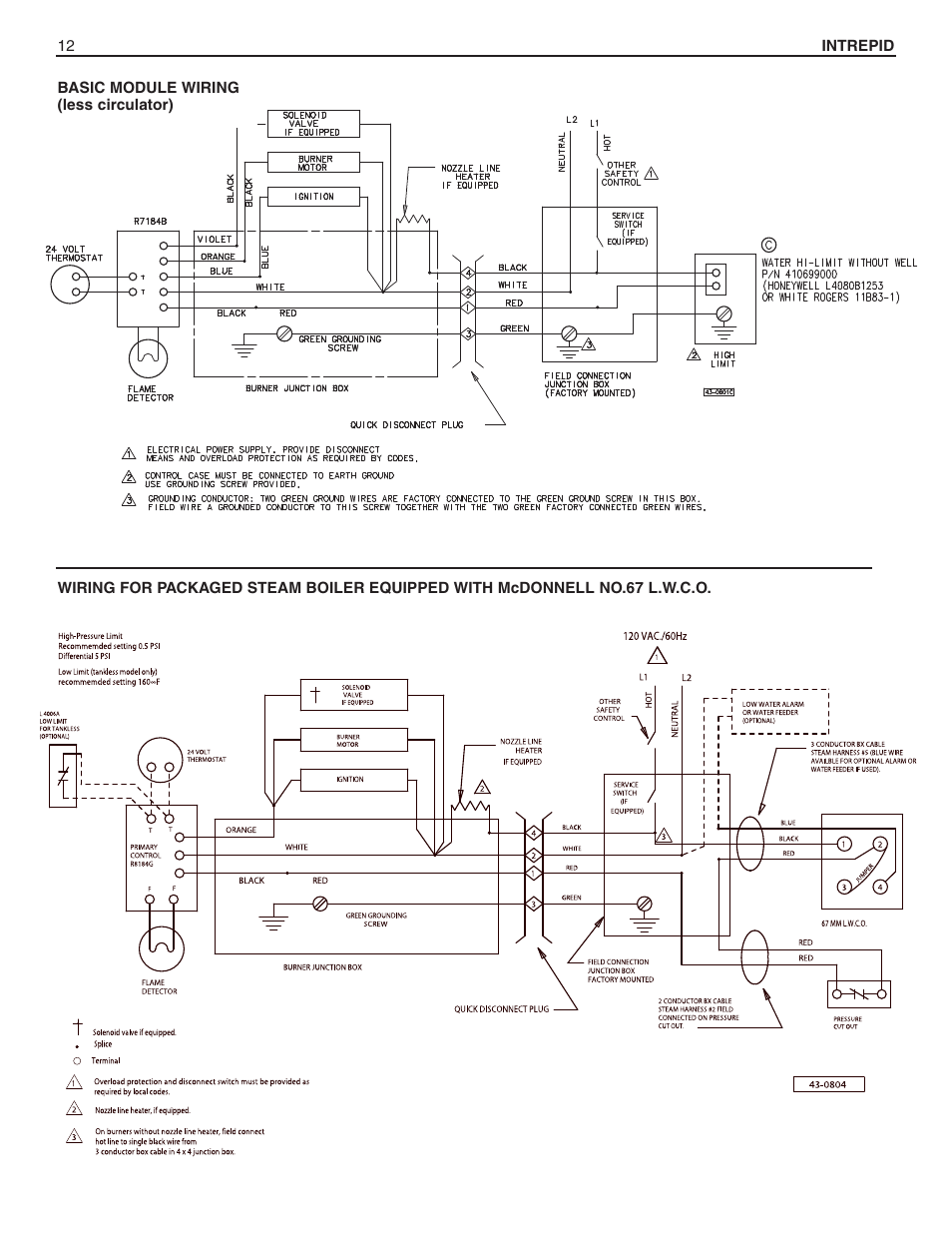 Slant/Fin INTREPID Oil-fired Boiler User Manual | Page 12 / 24