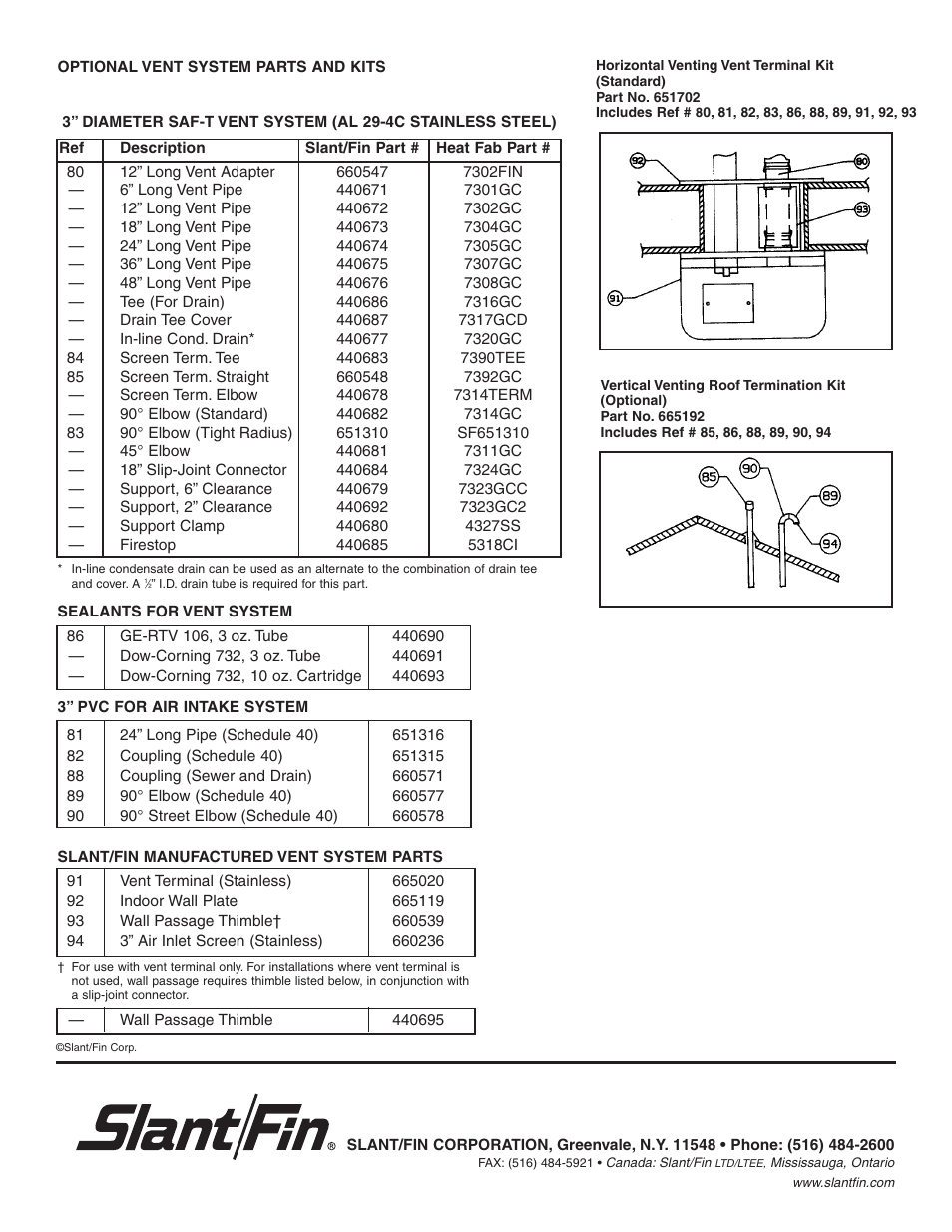 Slant/Fin KCS50 User Manual | Page 4 / 4