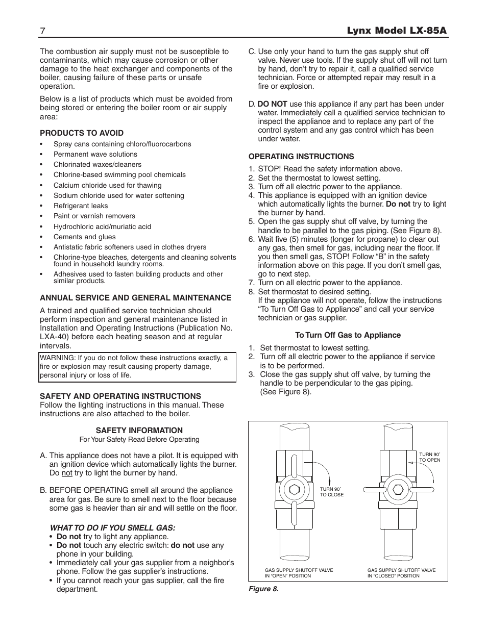 Lynx model lx-85a 7 | Slant/Fin Lynx LX-85A User Manual | Page 7 / 12