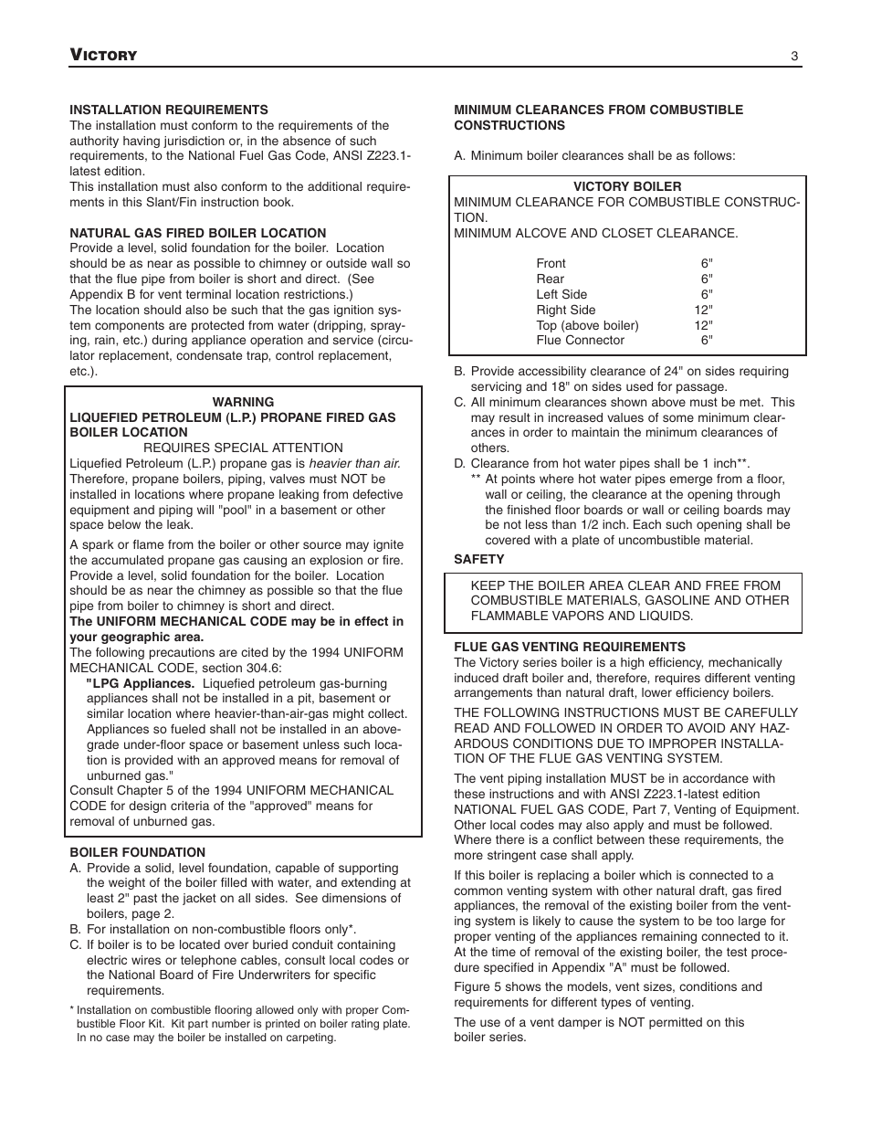 Slant/Fin V-33 User Manual | Page 3 / 20