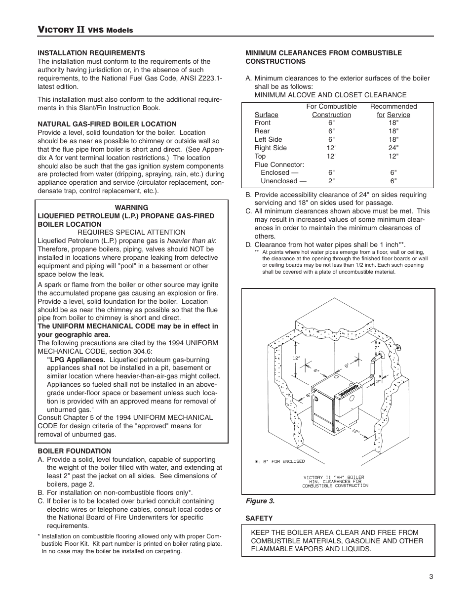Slant/Fin VHS-180 User Manual | Page 3 / 27