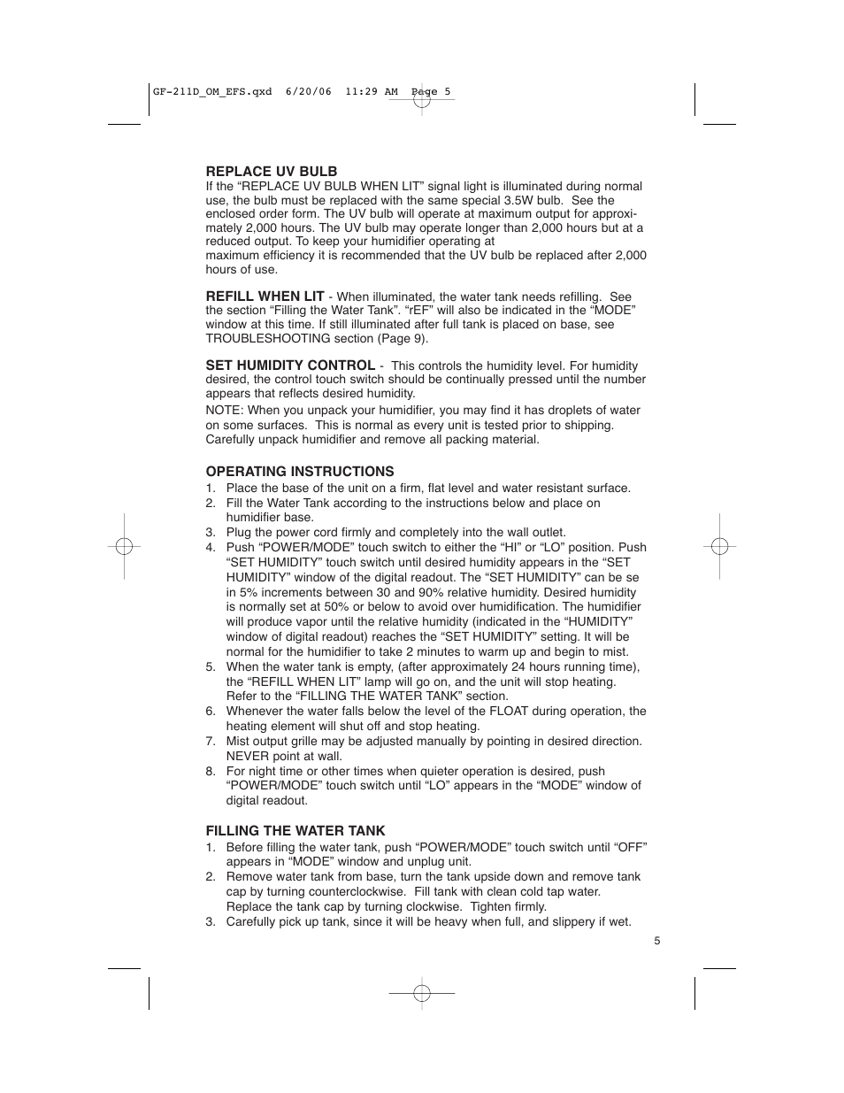 Slant/Fin GF-211D User Manual | Page 5 / 10