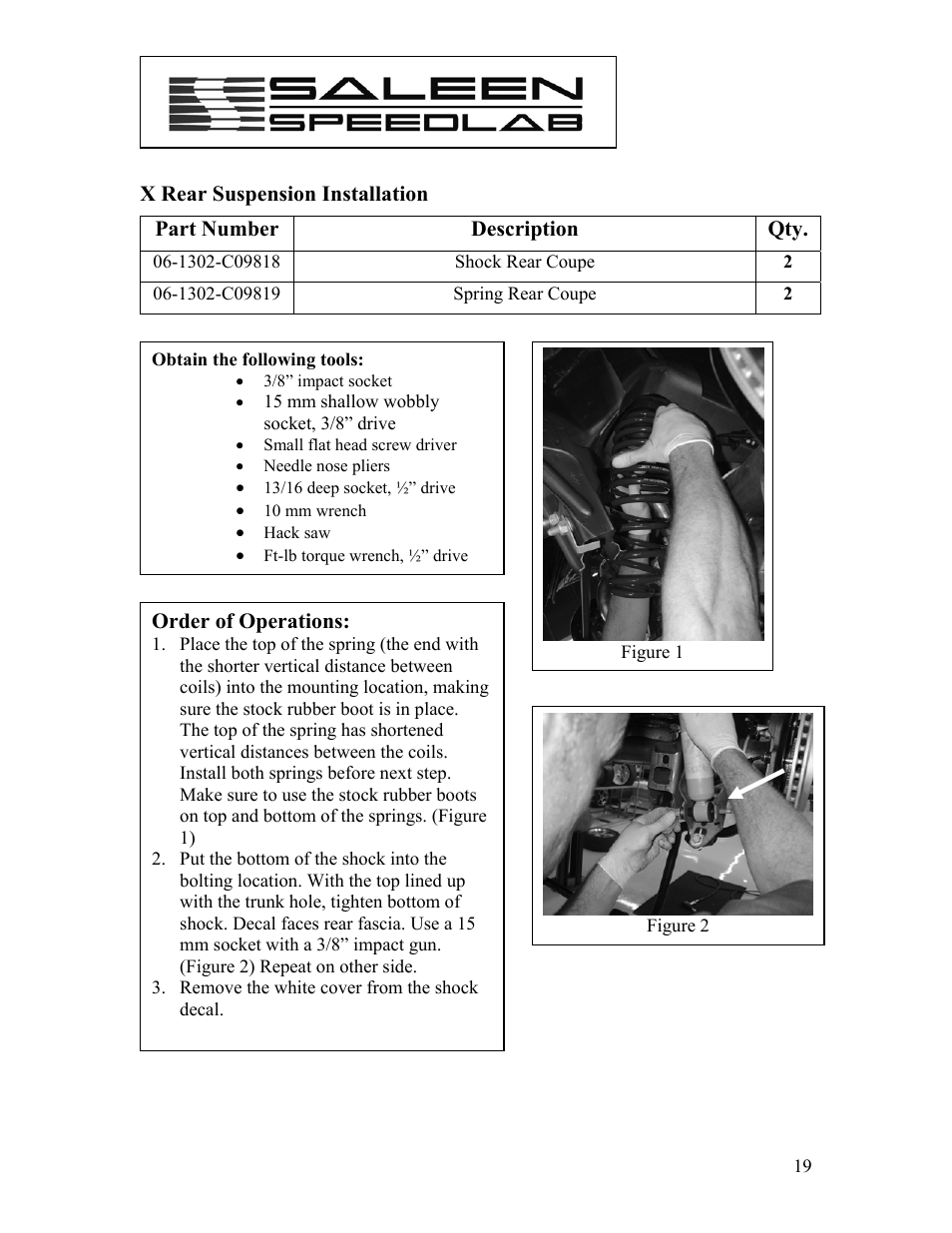 Saleen 10-8002-C11790A User Manual | Page 19 / 20