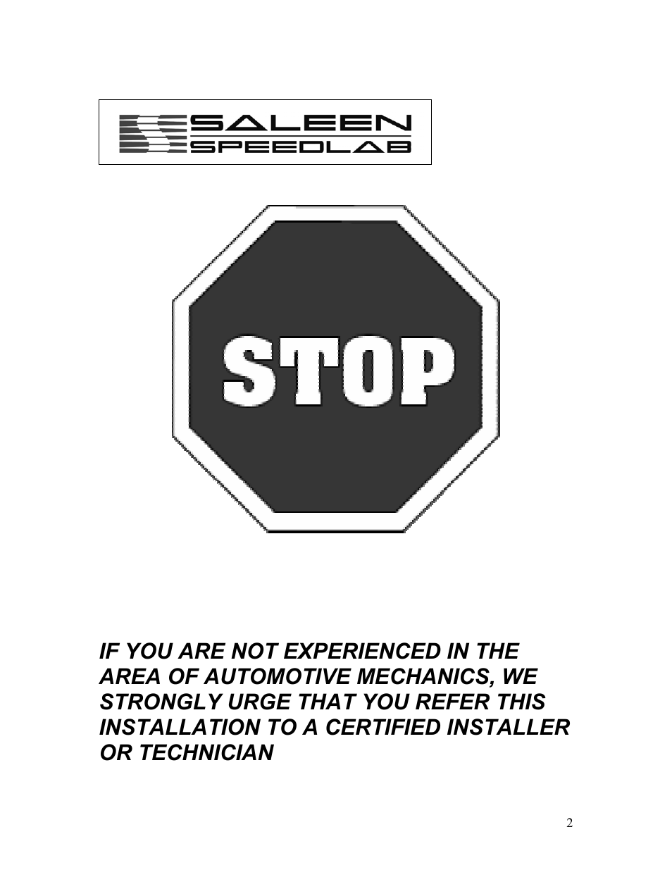 Saleen 10-8002-C12167A User Manual | Page 2 / 6