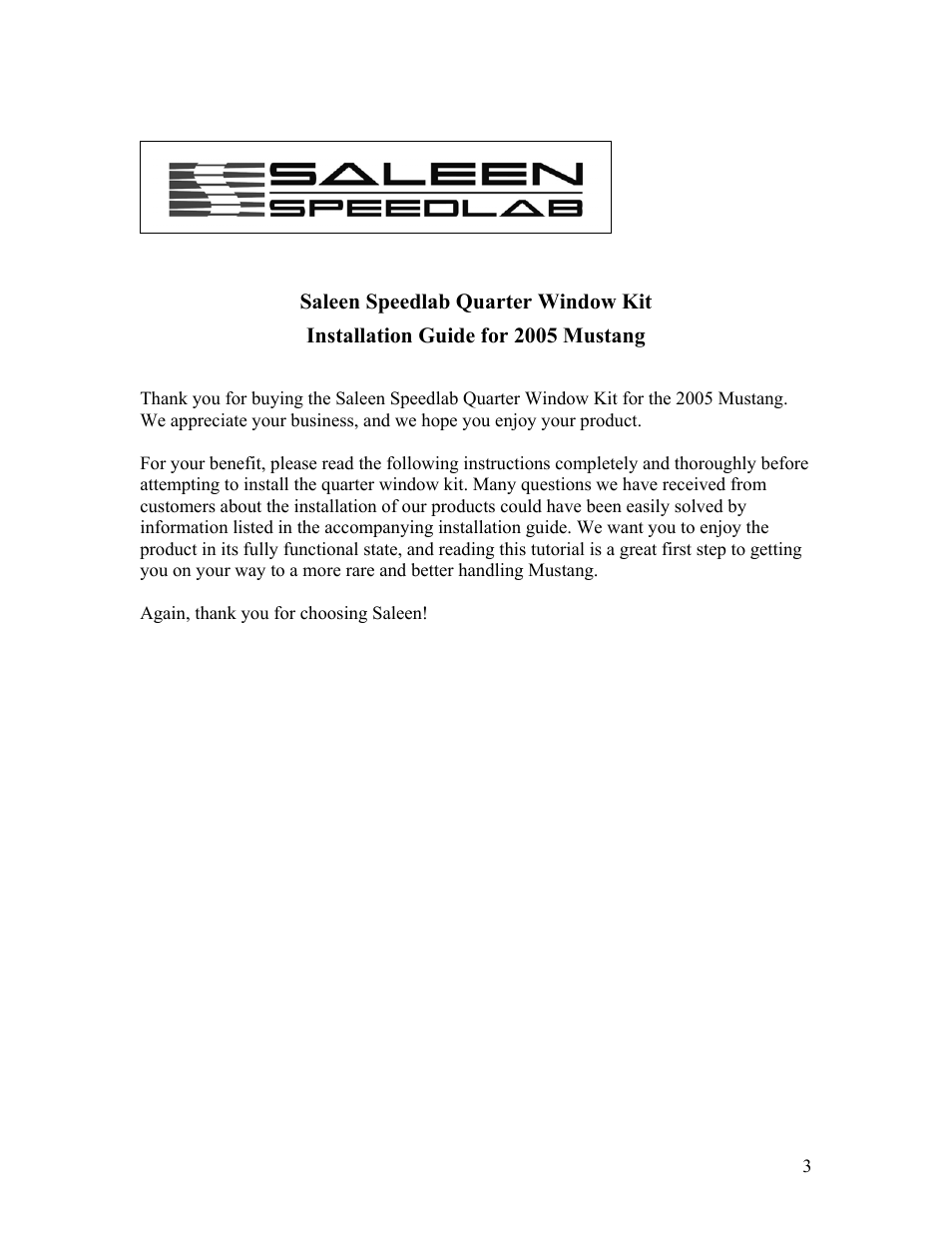 Saleen 10-8002-C12167A User Manual | Page 3 / 6