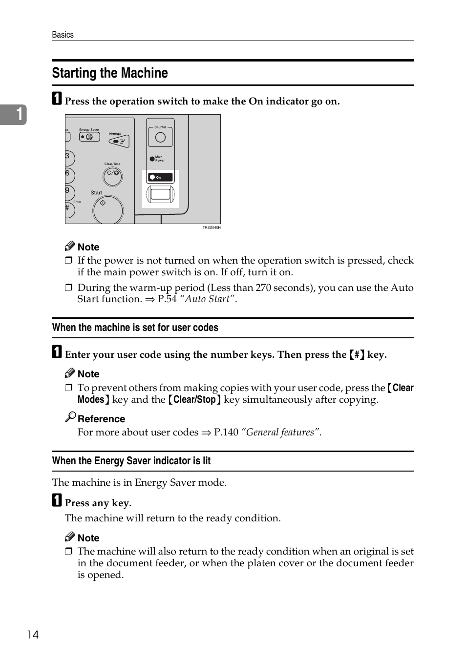 Starting the machine | Savin C4535 User Manual | Page 25 / 107