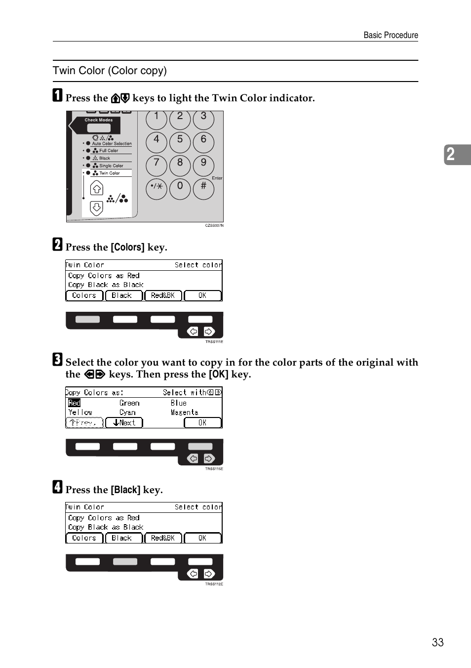 Twin color (color copy) | Savin C4535 User Manual | Page 44 / 107