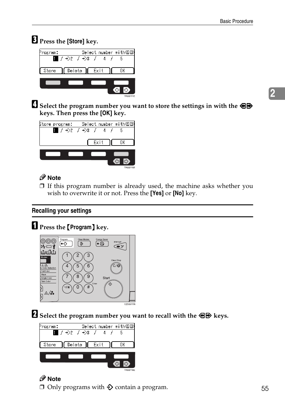 Recalling your settings | Savin C4535 User Manual | Page 66 / 107
