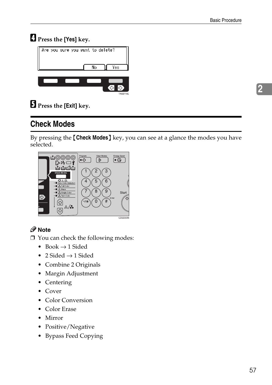 Check modes | Savin C4535 User Manual | Page 68 / 107