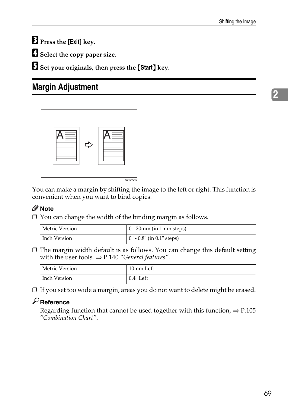 Margin adjustment | Savin C4535 User Manual | Page 80 / 107