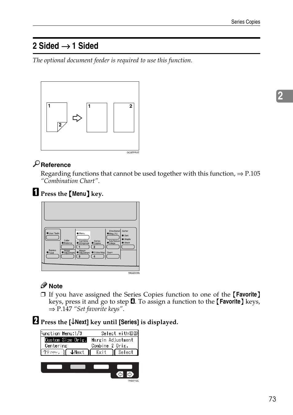 2 sided → → → → 1 sided | Savin C4535 User Manual | Page 84 / 107