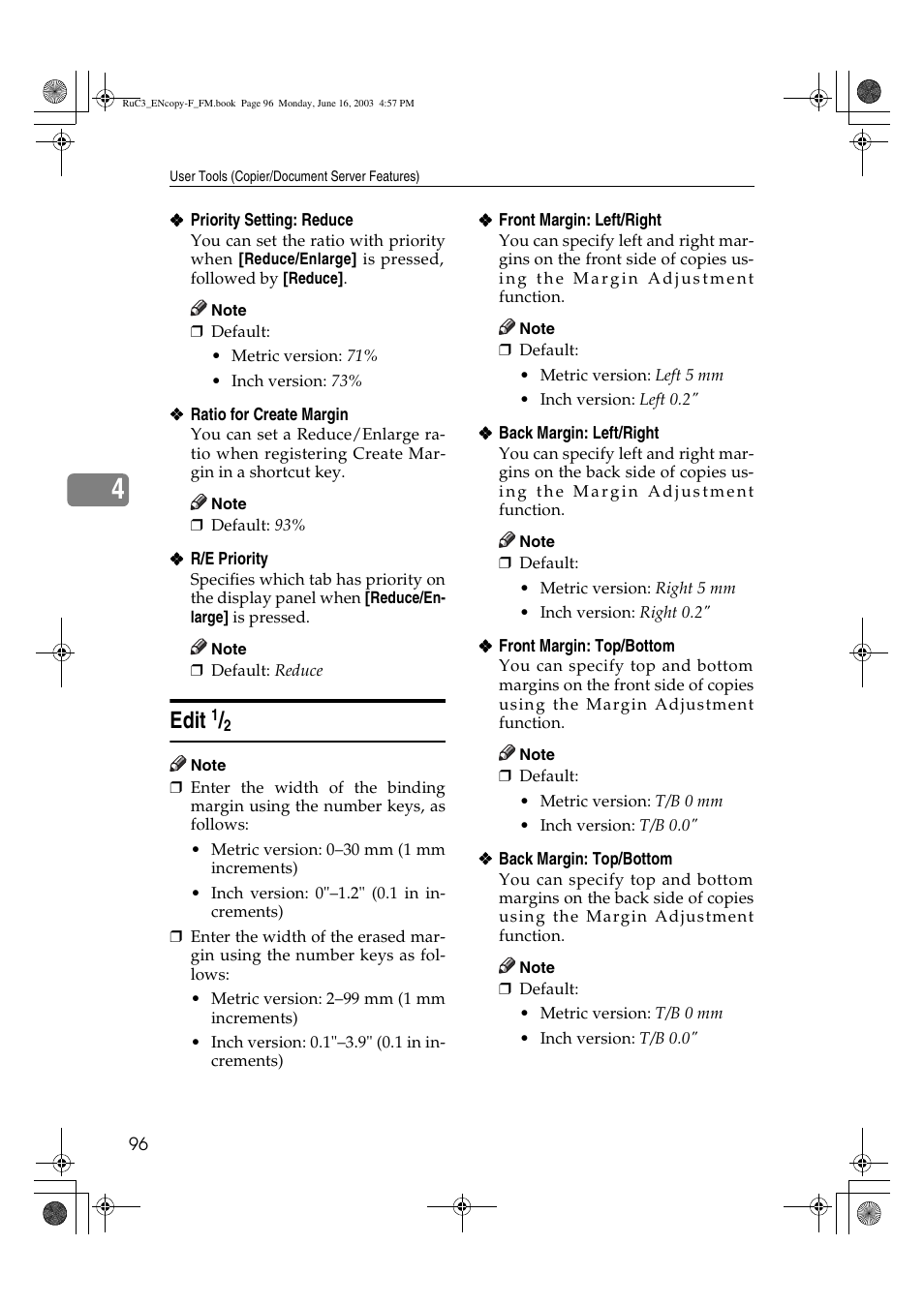 Edit | Savin 4027 User Manual | Page 106 / 132