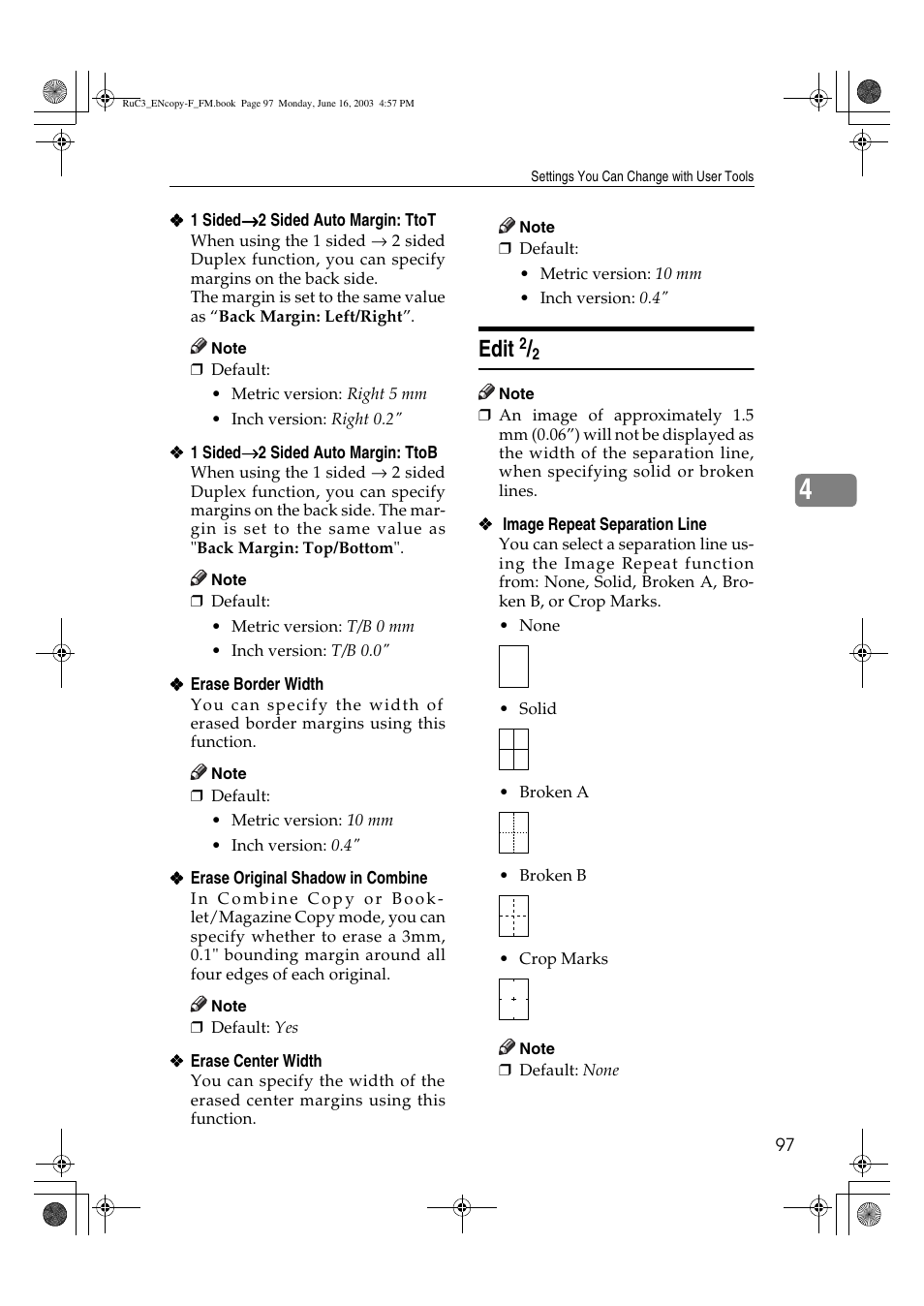 Edit | Savin 4027 User Manual | Page 107 / 132
