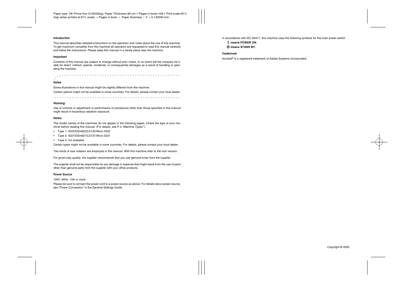 Savin 4027 User Manual | Page 2 / 132